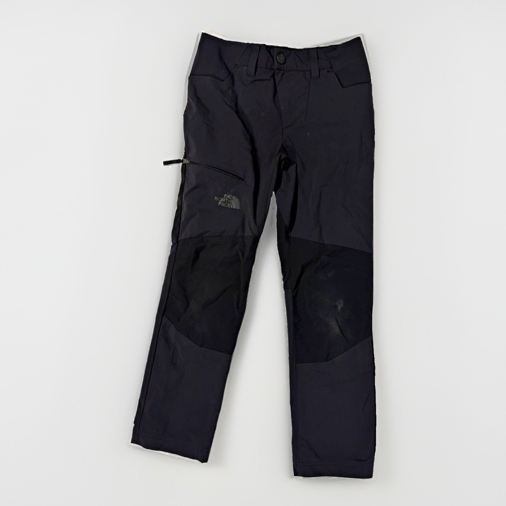 The North Face Boys 7-8Y Black Solid Snow Pants w/ Pockets Zip & Button Closure